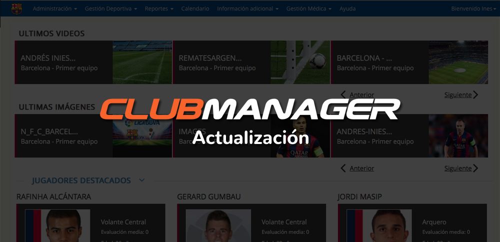 clubmanager - actualizacion